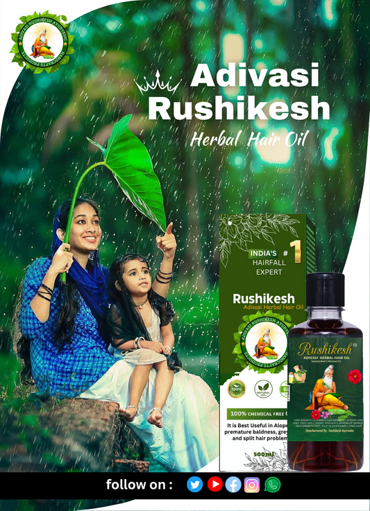 🔻250ML Adivasi Rushikesh hair oil (45 days Trail package)